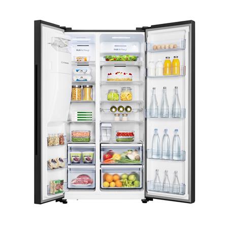 ตู้เย็น SIDE BY SIDE HISENSE RS700N4TBUI 19.8Q กระจกดำ อินเวอร์เตอร์_3