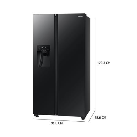 ตู้เย็น SIDE BY SIDE HISENSE RS700N4TBUI 19.8Q กระจกดำ อินเวอร์เตอร์_5