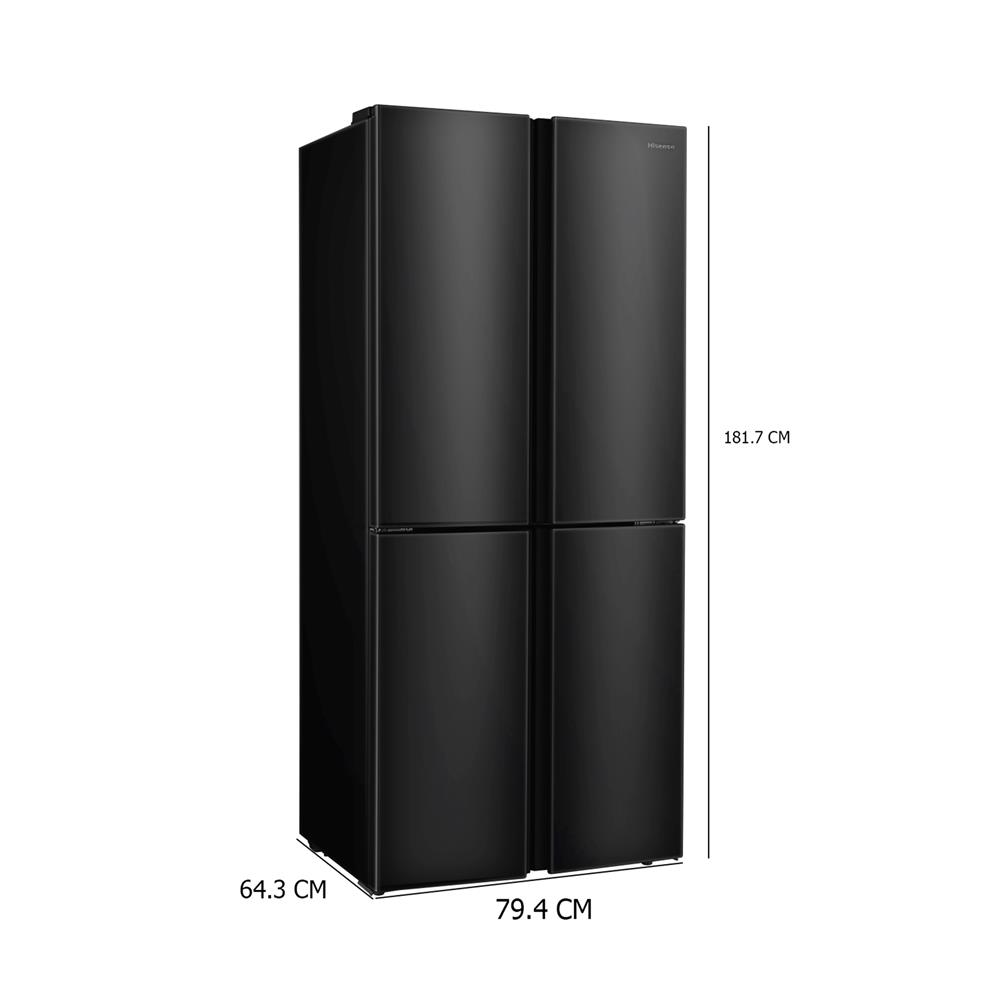 ตู้เย็น MULTI DOOR HISENSE RQ518N4TBU 15.1Q กระจกดำ อินเวอร์เตอร์