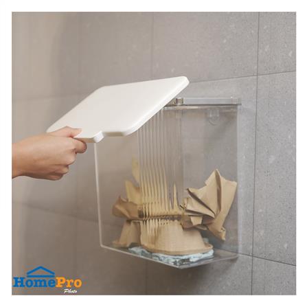 ถังขยะพร้อมที่แขวน ACCO KLEAR 9 ลิตร สีใส_4