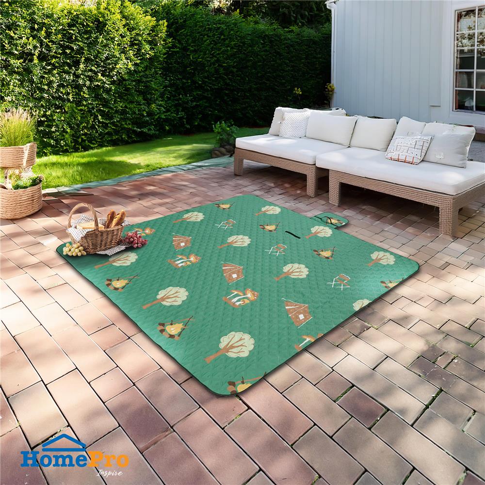 แผ่นอเนกประสงค์ HOME LIVING STYLE CAMP 195X195 ซม. สีเขียว