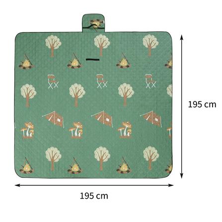 แผ่นอเนกประสงค์ HOME LIVING STYLE CAMP 195X195 ซม. สีเขียว_12