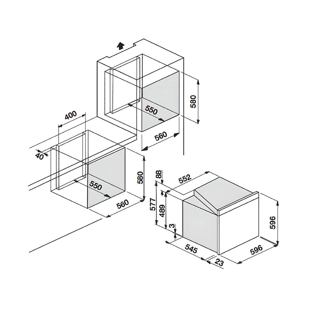 เตาอบฝังดิจิตอล HAFELE VESUVIA 495.06.493
