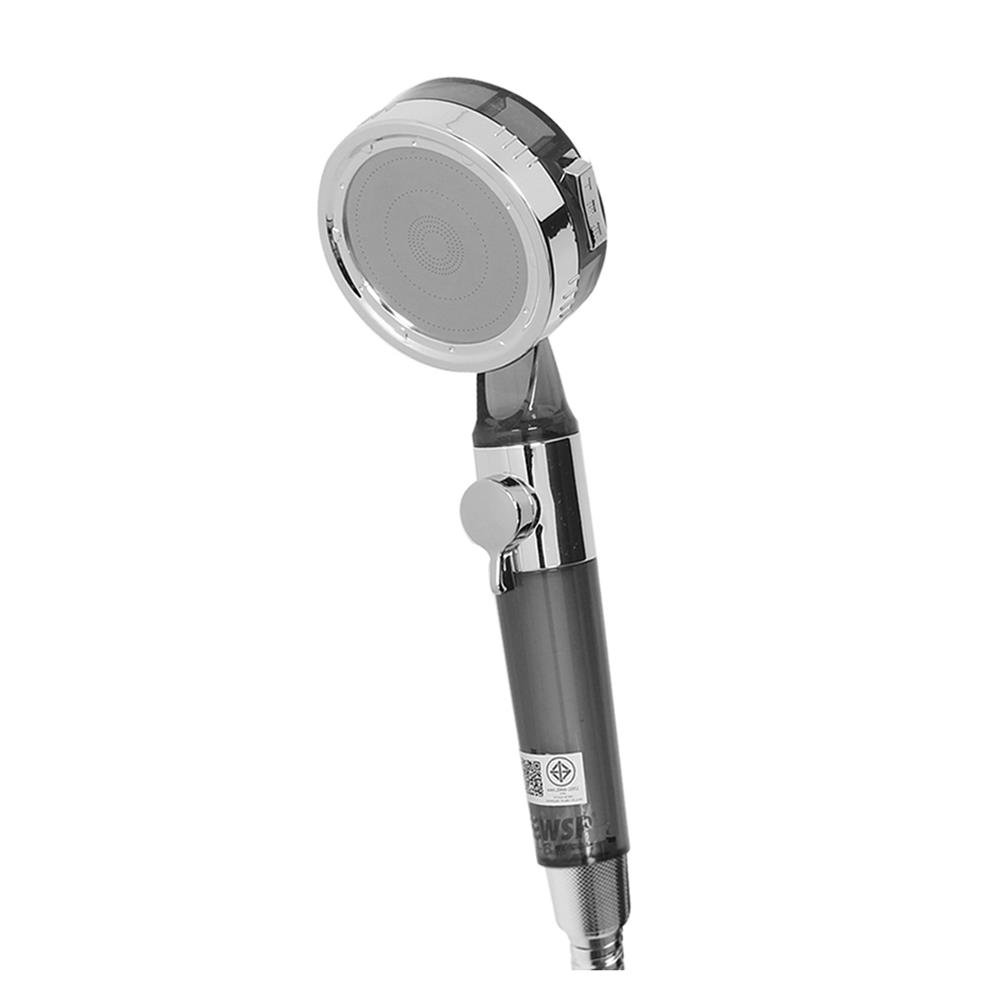 ชุดฝักบัวสายอ่อนปรับ 3 ระดับ พร้อมไส้กรอง WSP WSP-322 สีดำ