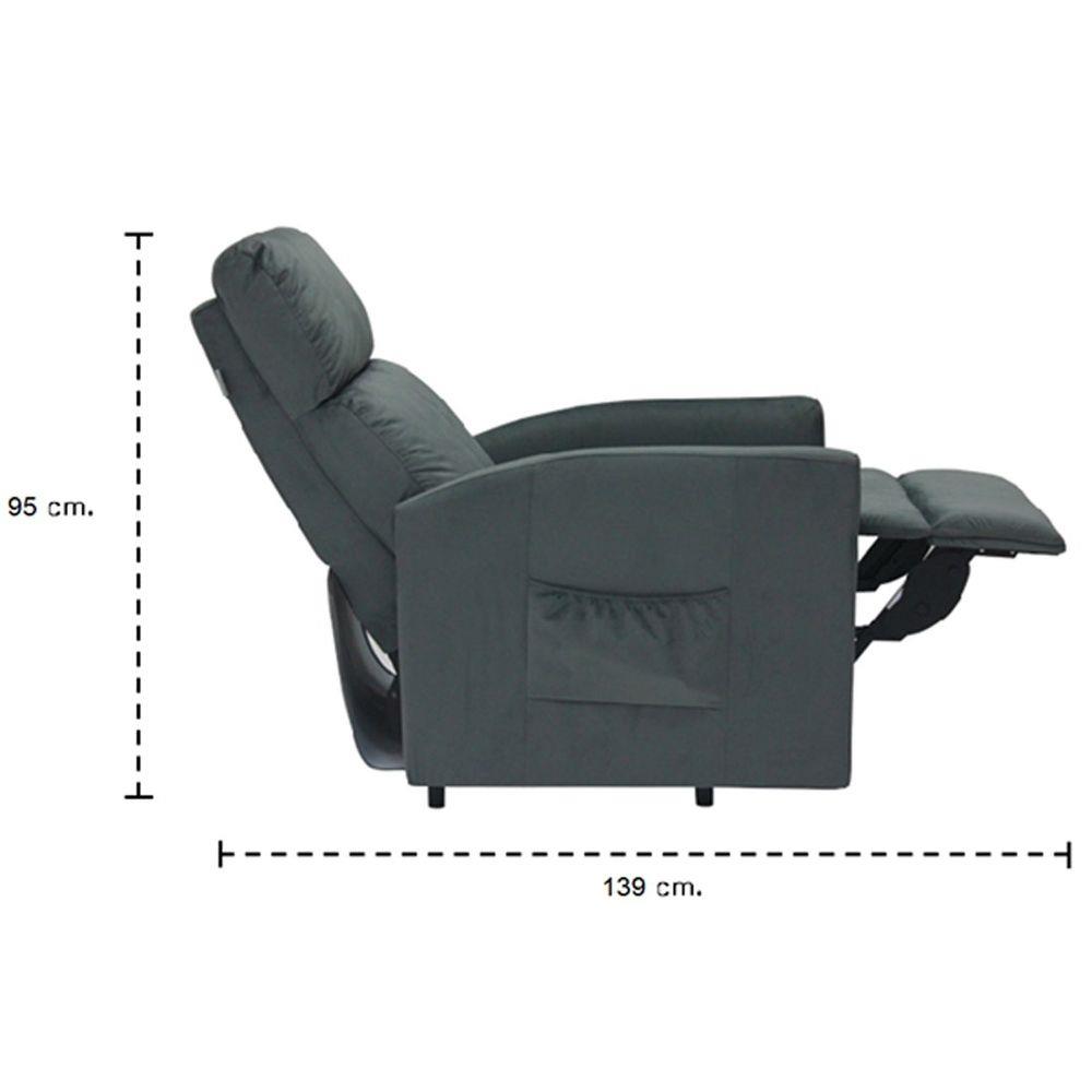 RECLINER 1 ที่นั่ง KONCEPT ZIA 19154163 สีเทา