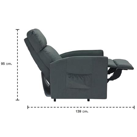 RECLINER 1 ที่นั่ง KONCEPT ZIA 19154163 สีเทา_5