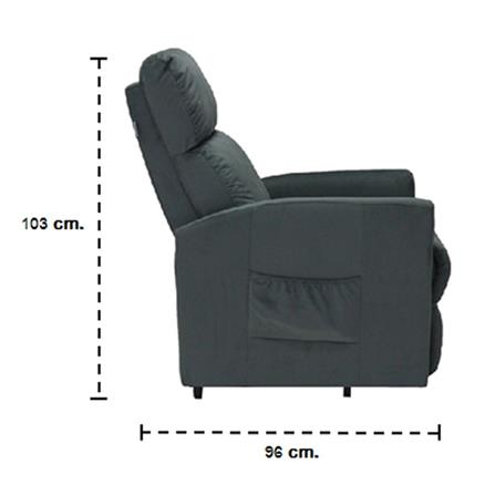 RECLINER 1 ที่นั่ง KONCEPT ZIA 19154163 สีเทา_4