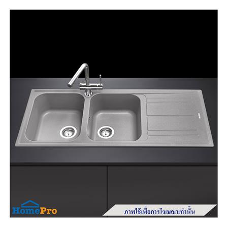 ซิงค์ฝัง 2 หลุม 1 ที่พัก METRIX MOS21TN ไทเทเนียมเกรย์_2