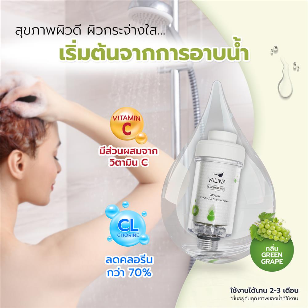 ตัวกรองอาบน้ำ VALINA WF กลิ่น GREEN GRAPE