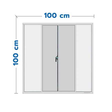 หน้าต่างบานเลื่อน อะลูมิเนียม S-S มุ้ง MHOLARN P8.5 100X100 ซม. หนา 8.5 ซม. สีขาว_0