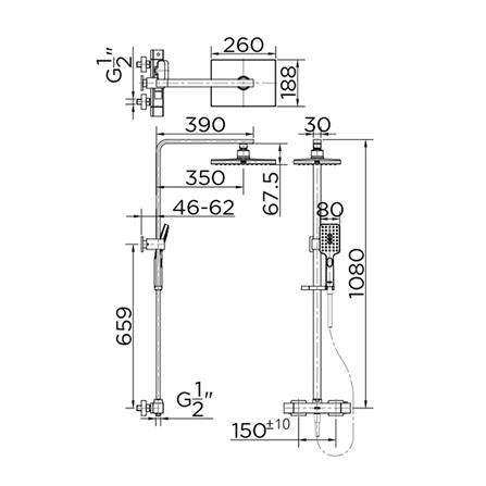 ฝักบัว RAIN SHOWER KARAT FAUCET KRS-044-763T_3