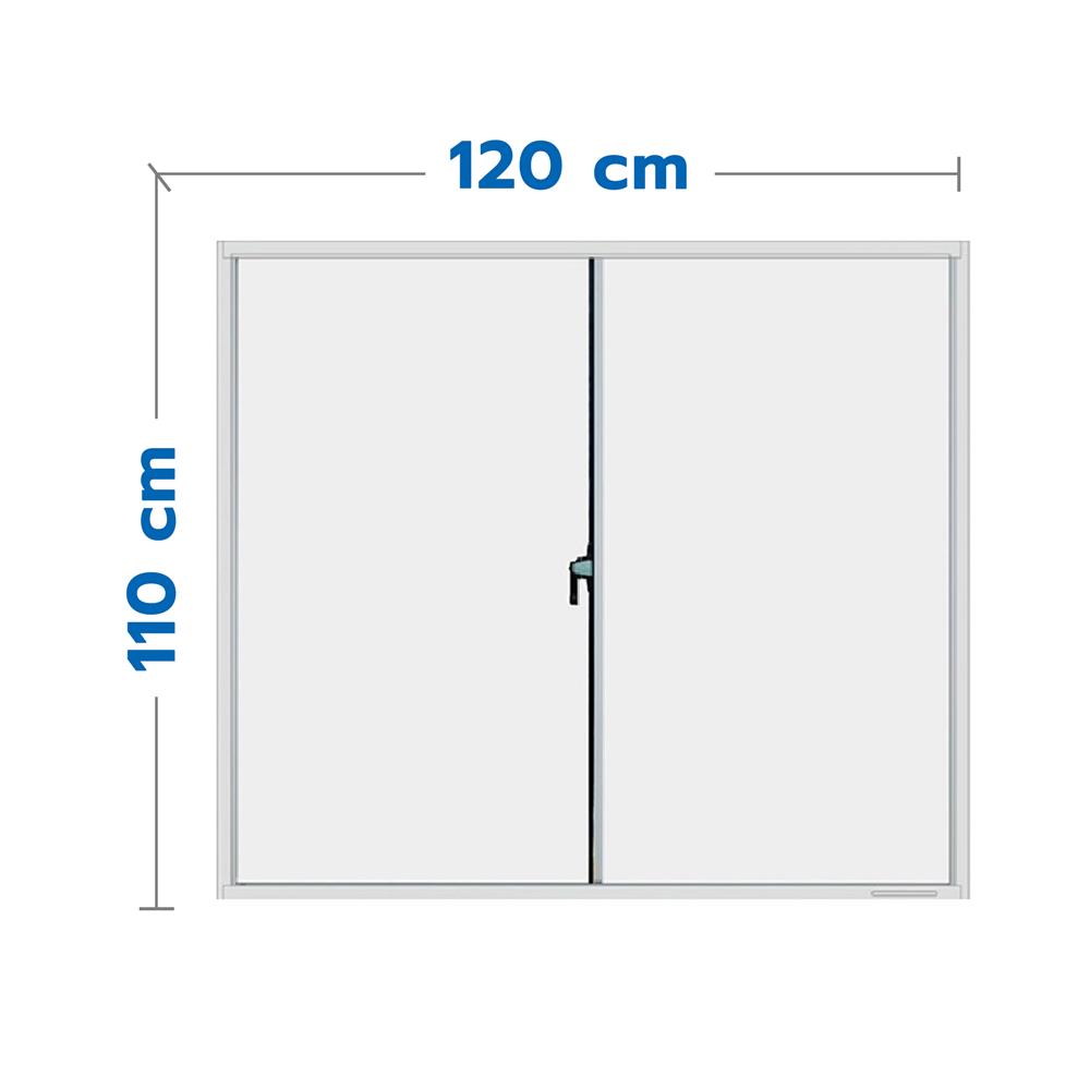 หน้าต่างบานเลื่อน อะลูมิเนียม S-S MHOLARN P8.5 120X110 ซม. หนา 8.5 ซม. สีขาว