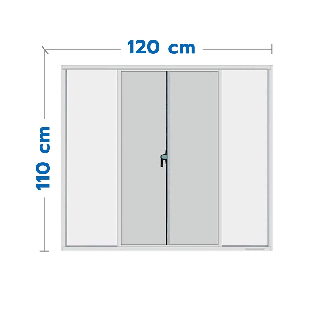 หน้าต่างบานเลื่อน อะลูมิเนียม S-S มุ้ง MHOLARN P8.5 120X110 ซม. หนา 8.5 ซม. สีขาว