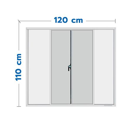 หน้าต่างบานเลื่อน อะลูมิเนียม S-S มุ้ง MHOLARN P8.5 120X110 ซม. หนา 8.5 ซม. สีขาว_0