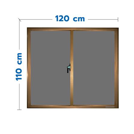 หน้าต่างบานเลื่อน อะลูมิเนียม S-S MHOLARN P8.5 120X110 ซม. หนา 8.5 ซม. สีชา_0