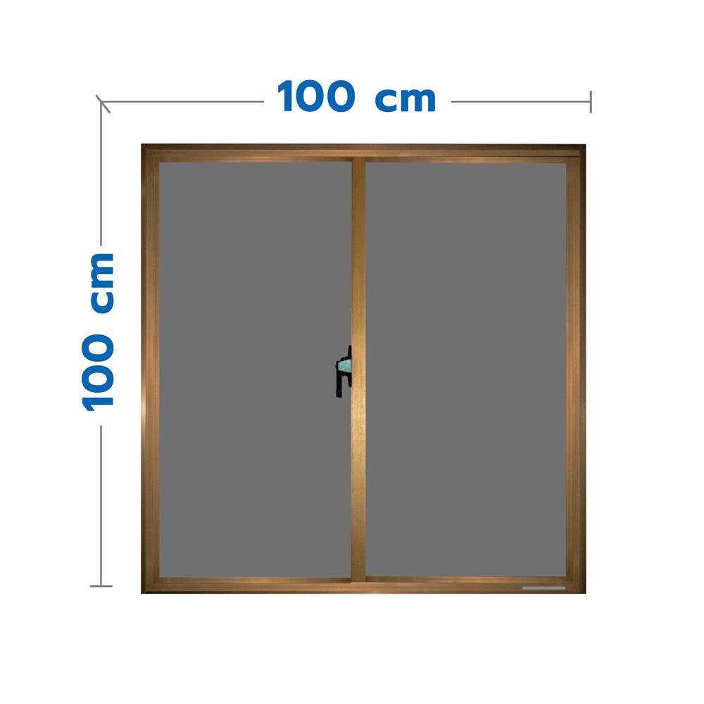 หน้าต่างบานเลื่อน อะลูมิเนียม S-S MHOLARN P8.5 100X100 ซม. หนา 8.5 ซม. สีชา