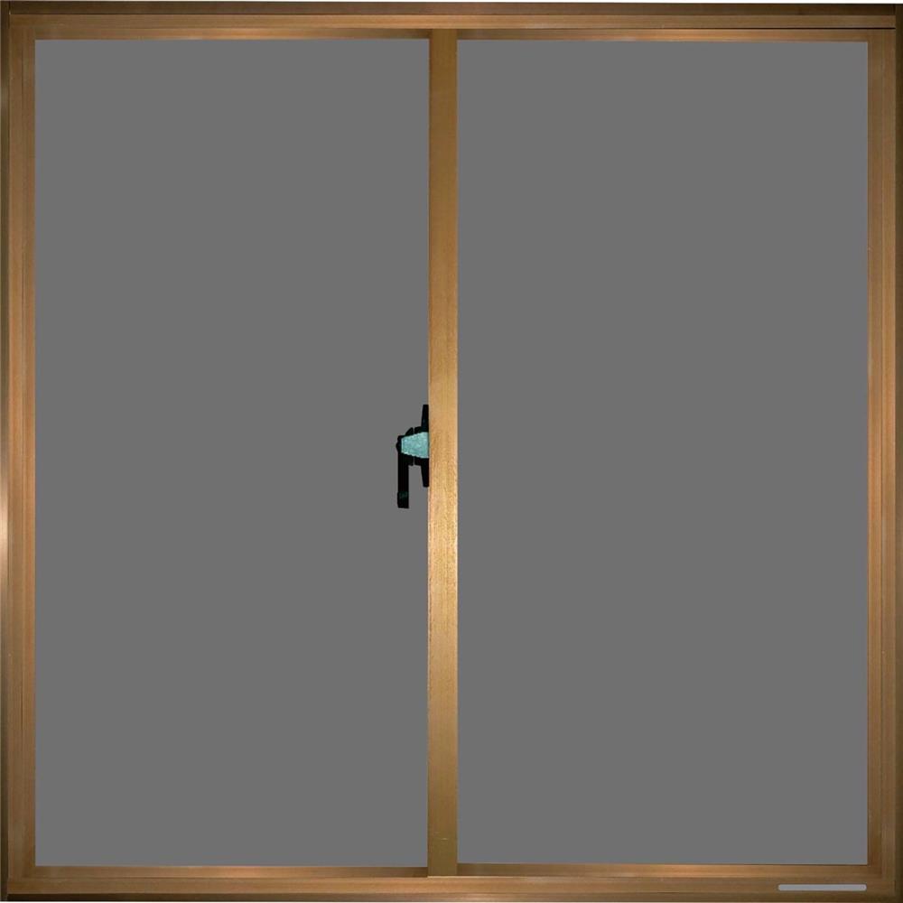 หน้าต่างบานเลื่อน อะลูมิเนียม S-S MHOLARN P8.5 100X100 ซม. หนา 8.5 ซม. สีชา