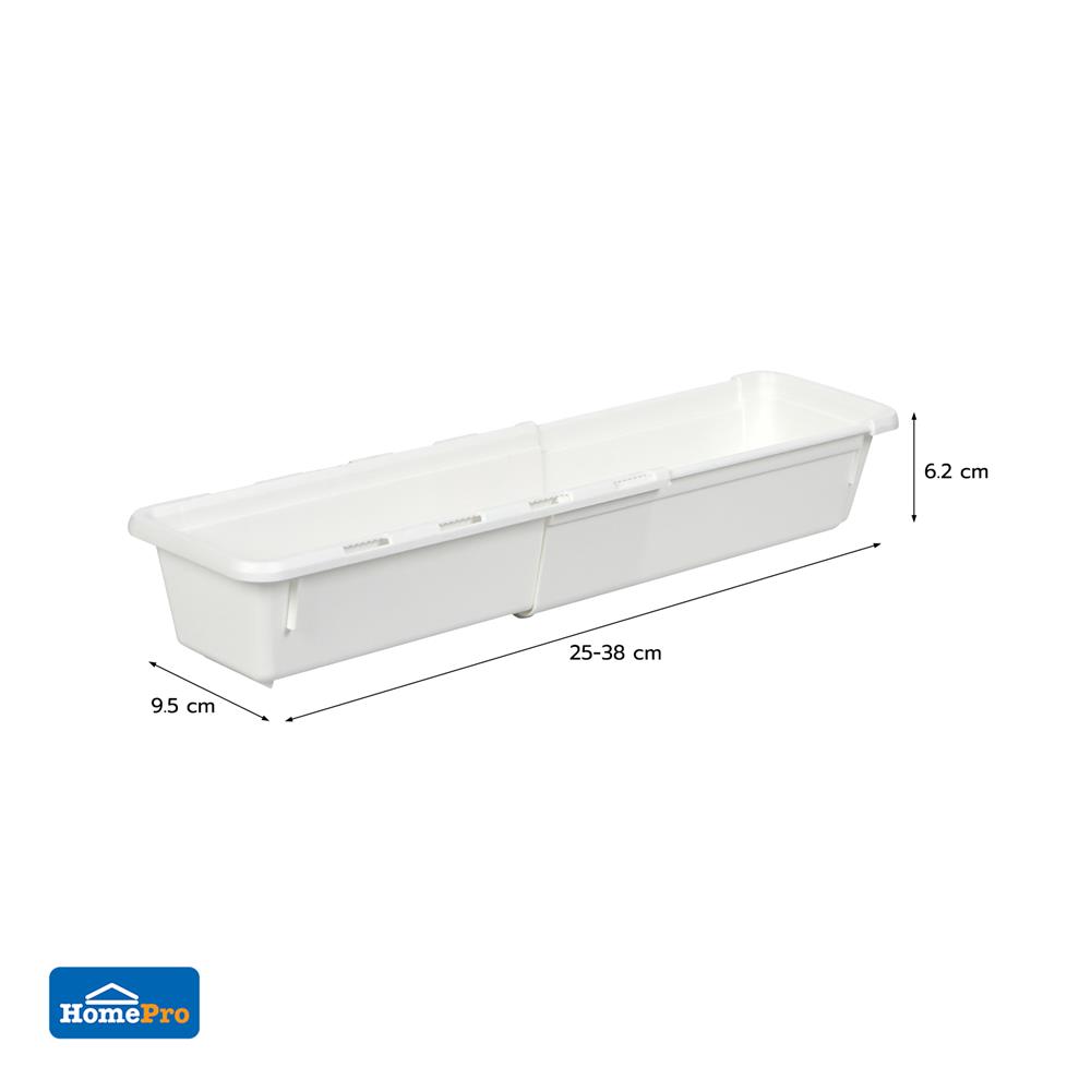 กล่องเก็บของในลิ้นชักปรับขนาดได้ KECH BEFIT SIZE M สีขาว