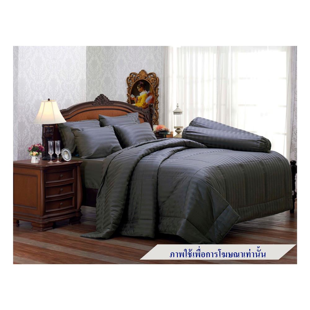 ชุดผ้าปูที่นอน 6 ฟุต 5 ชิ้น JESSICA COTTON STRIPE 20074-DOVE