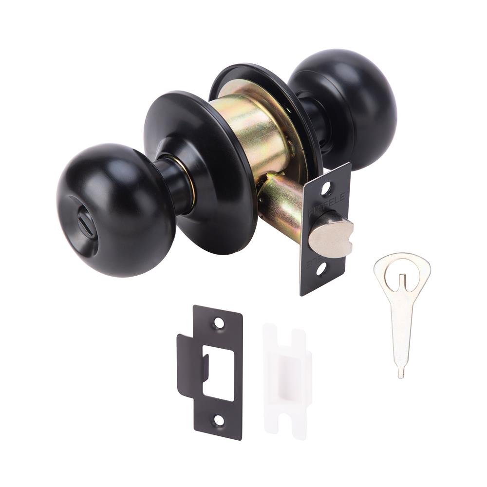 ลูกบิดห้องน้ำ หัวจัน HAFELE 489.93.275 สีดำ