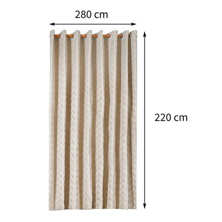 ผ้าม่าน EYELET BENETTA MARK UV 280X220 ซม. สีครีม_7