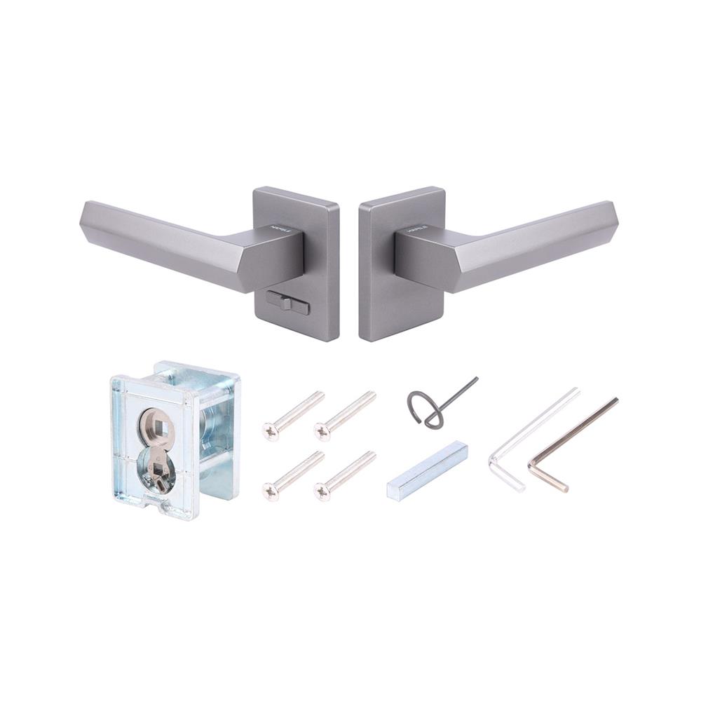 มือจับก้านโยก ห้องน้ำ HAFELE 489.11.041 สีเงิน