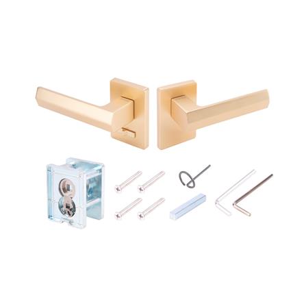 มือจับก้านโยก ห้องน้ำ HAFELE 489.11.045 สีทองปัดด้าน_1