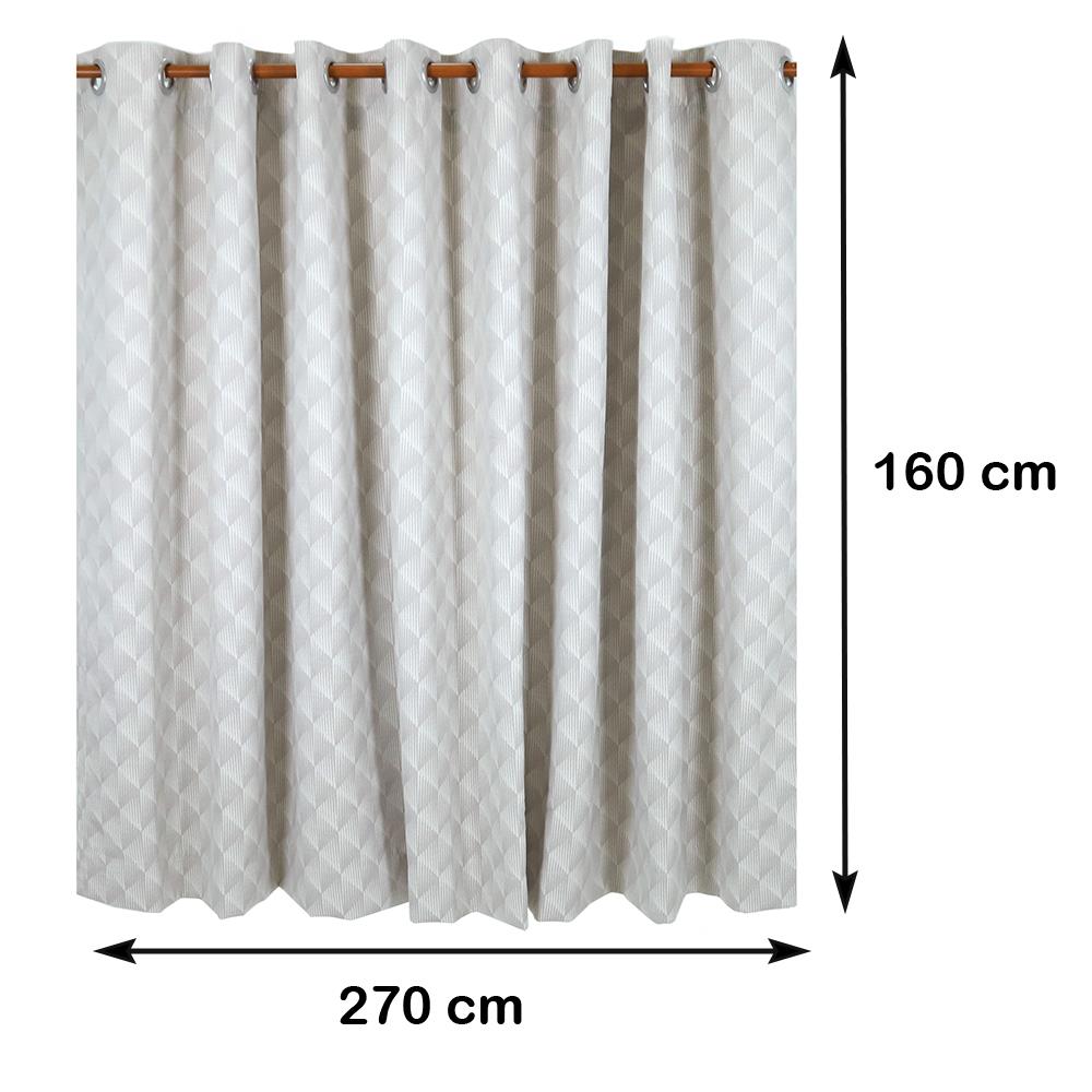 ผ้าม่าน EYELET BENETTA GANESH UV 270X160 ซม. สีเทา