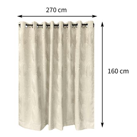 ผ้าม่าน EYELET BENETTA IRA UV 270X160 ซม. สีครีม_5