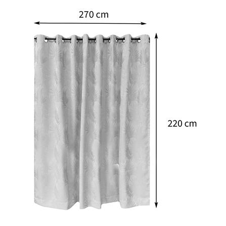 ผ้าม่าน EYELET BENETTA IRA UV 270X220 ซม. สีเทา_5