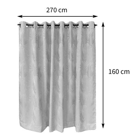 ผ้าม่าน EYELET BENETTA IRA UV 270X160 ซม. สีเทา_5