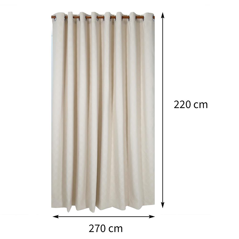 ผ้าม่าน EYELET BENETTA GANESH UV 270X220 ซม. สีครีม