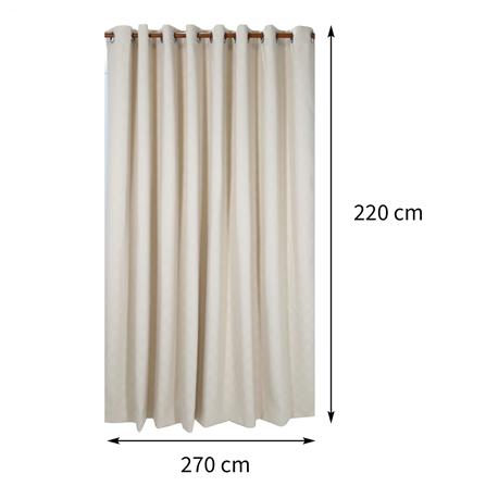 ผ้าม่าน EYELET BENETTA GANESH UV 270X220 ซม. สีครีม_7