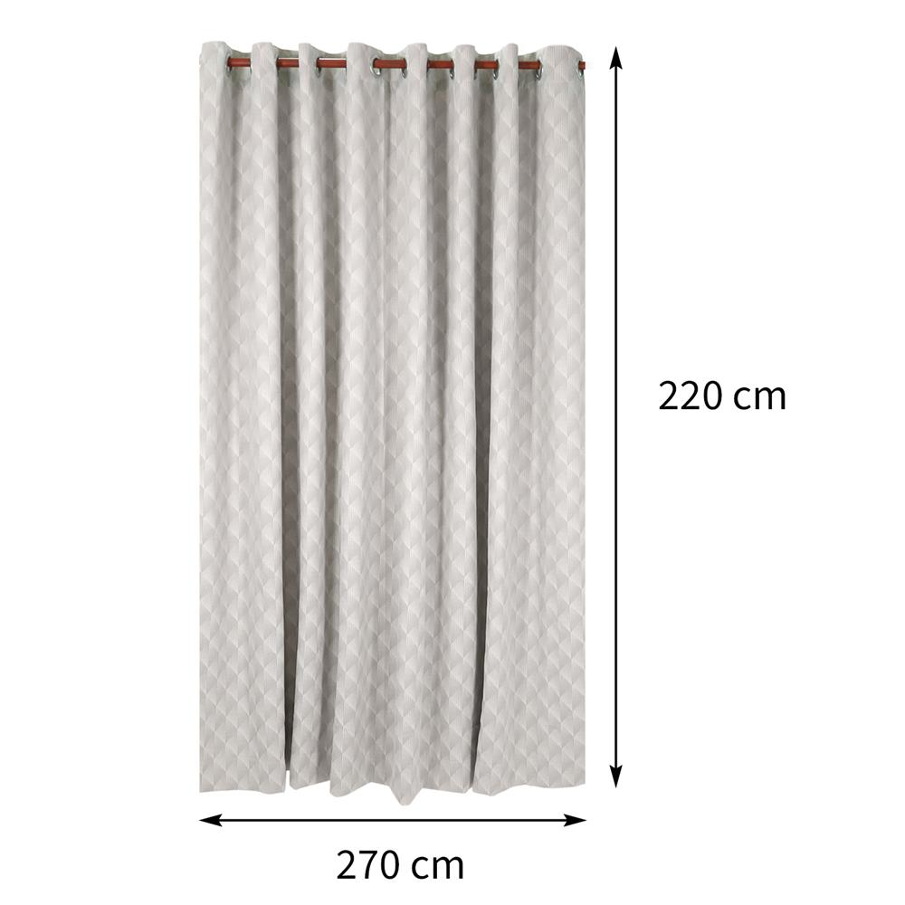 ผ้าม่าน EYELET BENETTA GANESH UV 270X220 ซม. สีเทา