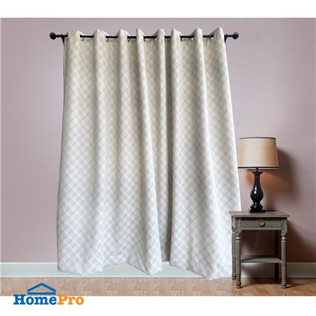 ผ้าม่าน EYELET BENETTA GANESH UV 270X220 ซม. สีเทา_6
