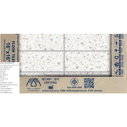 กระเบื้องพื้น 16x16 นิ้ว DURAGRES บิสโก้ ขาว A 0.96 ตร.ม._6