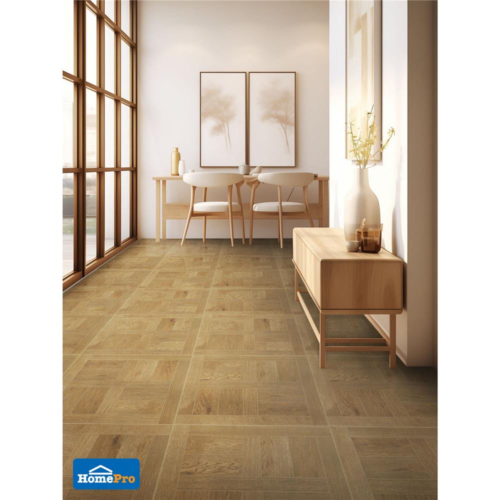 กระเบื้องพื้นพอร์ซเลน 60x60 ซม. TARA บีวิส วู้ด น้ำตาล A 1.44 ตร.ม.