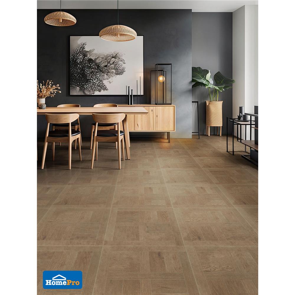 กระเบื้องพื้นพอร์ซเลน 60x60 ซม. TARA บีวิส วู้ด น้ำตาล A 1.44 ตร.ม.