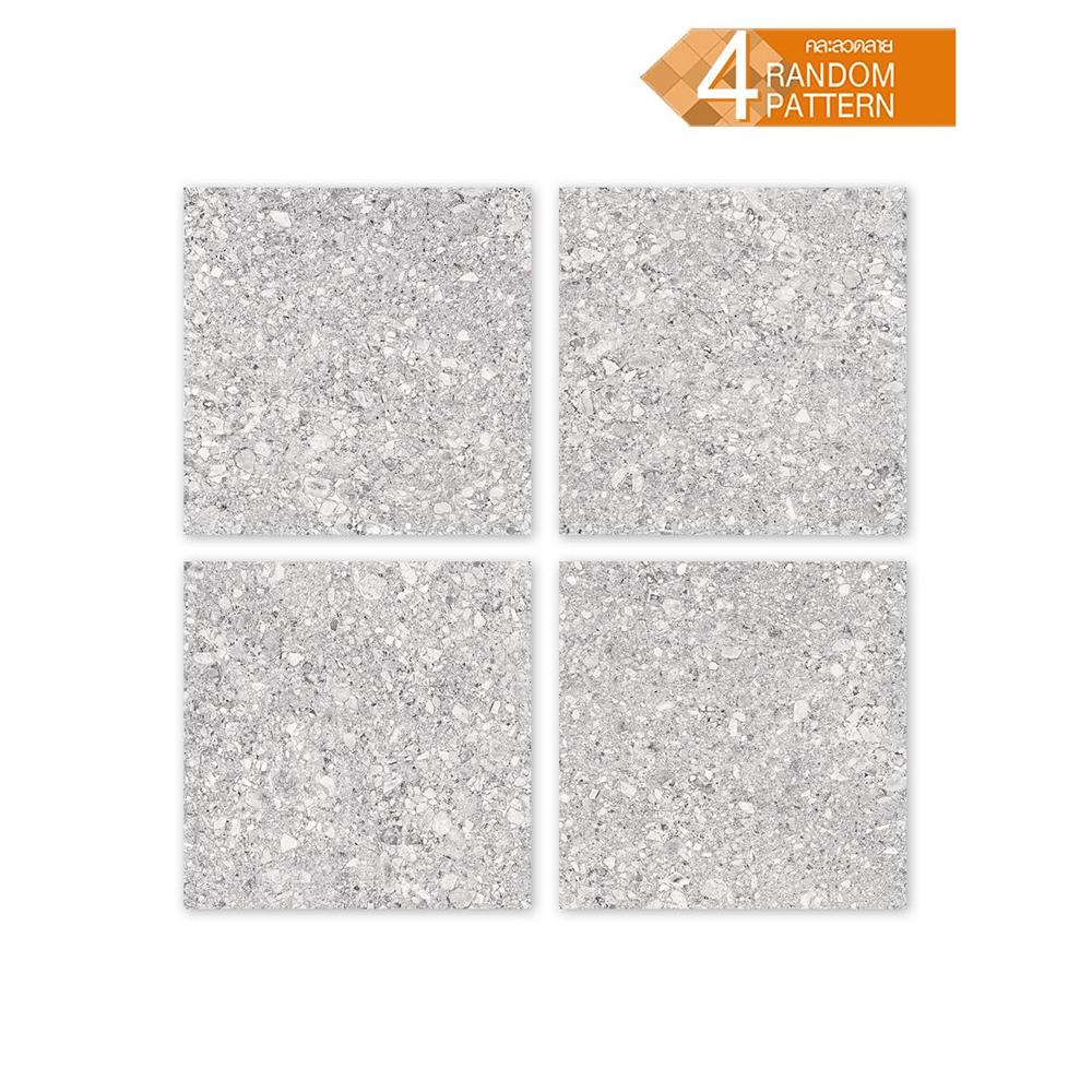 กระเบื้องพื้น 16x16 นิ้ว TARA โซเทค เทาอ่อน A 0.96 ตร.ม.