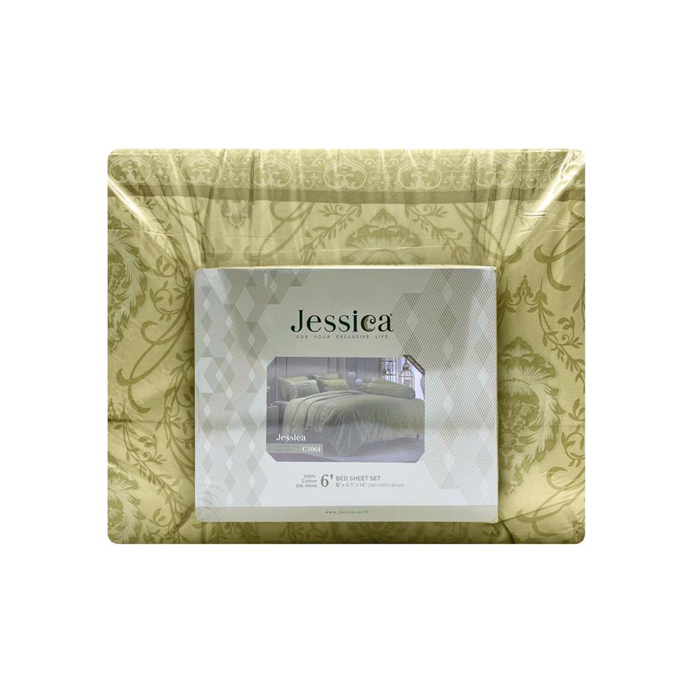 ชุดผ้าปูที่นอน 6 ฟุต 6 ชิ้น JESSICA COTTON SILK SHINE 20254-C1064