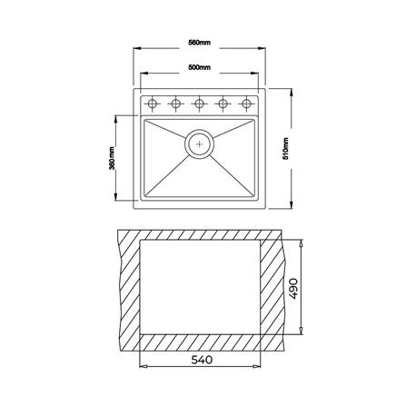 ซิงค์ฝัง 1 หลุม TEKA LOTUS60 B-TG1B BK MATT สีดำ_3