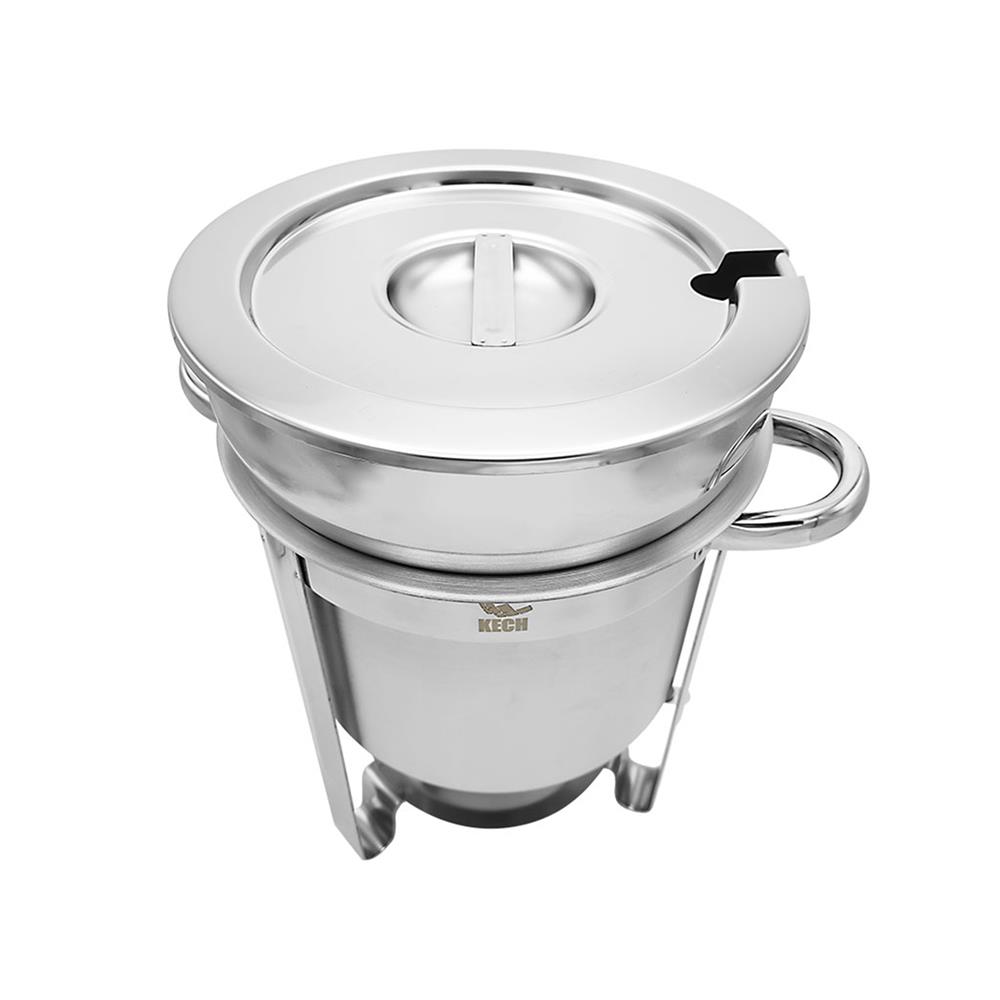 ชุดหม้ออุ่นซุปกลมพร้อมขาตั้ง 7 ลิตร KECH