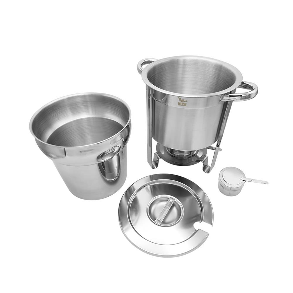 ชุดหม้ออุ่นซุปกลมพร้อมขาตั้ง 7 ลิตร KECH