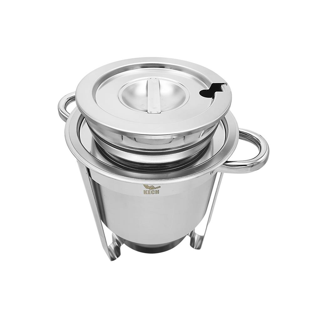 ชุดหม้ออุ่นซุปกลมพร้อมขาตั้ง 4 ลิตร KECH