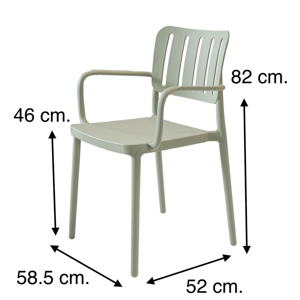 เก้าอี้พลาสติก PIONEER PN92659/1 สีเขียว