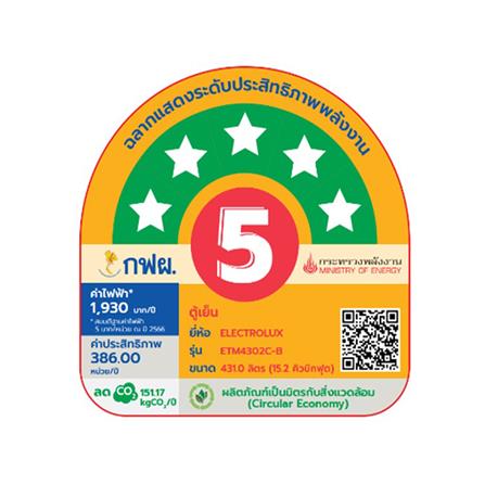 ตู้เย็น 2 ประตู ELECTROLUX ETM4302C-B 15.2 คิว สีดำ_5