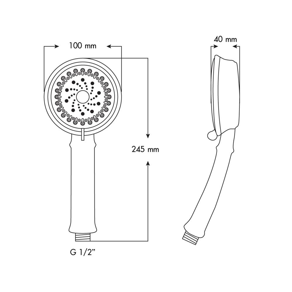 ฝักบัวสายอ่อน 5 ระดับ WSP WSP-507 สีโครม