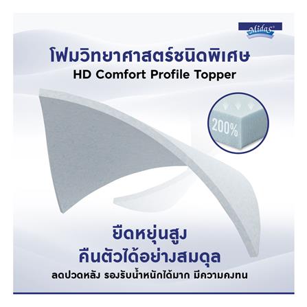ที่นอน 6 ฟุต MIDAS MINA I พร้อมหมอนหนุน 2 ชิ้น_8