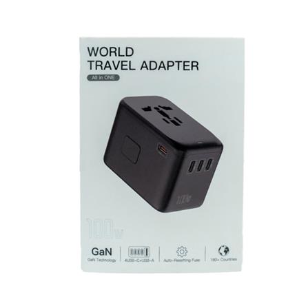 ปลั๊กแปลง 4 IN 1 UNIVERSAL 1 USB 4 TYPE C MOOV TA06 สีดำ_4