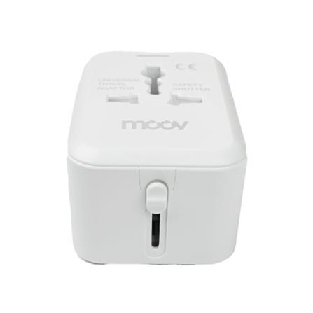 ปลั๊กแปลง 4 IN 1 UNIVERSAL 1 USB 1 TYPE C MOOV TA01 สีขาว_2